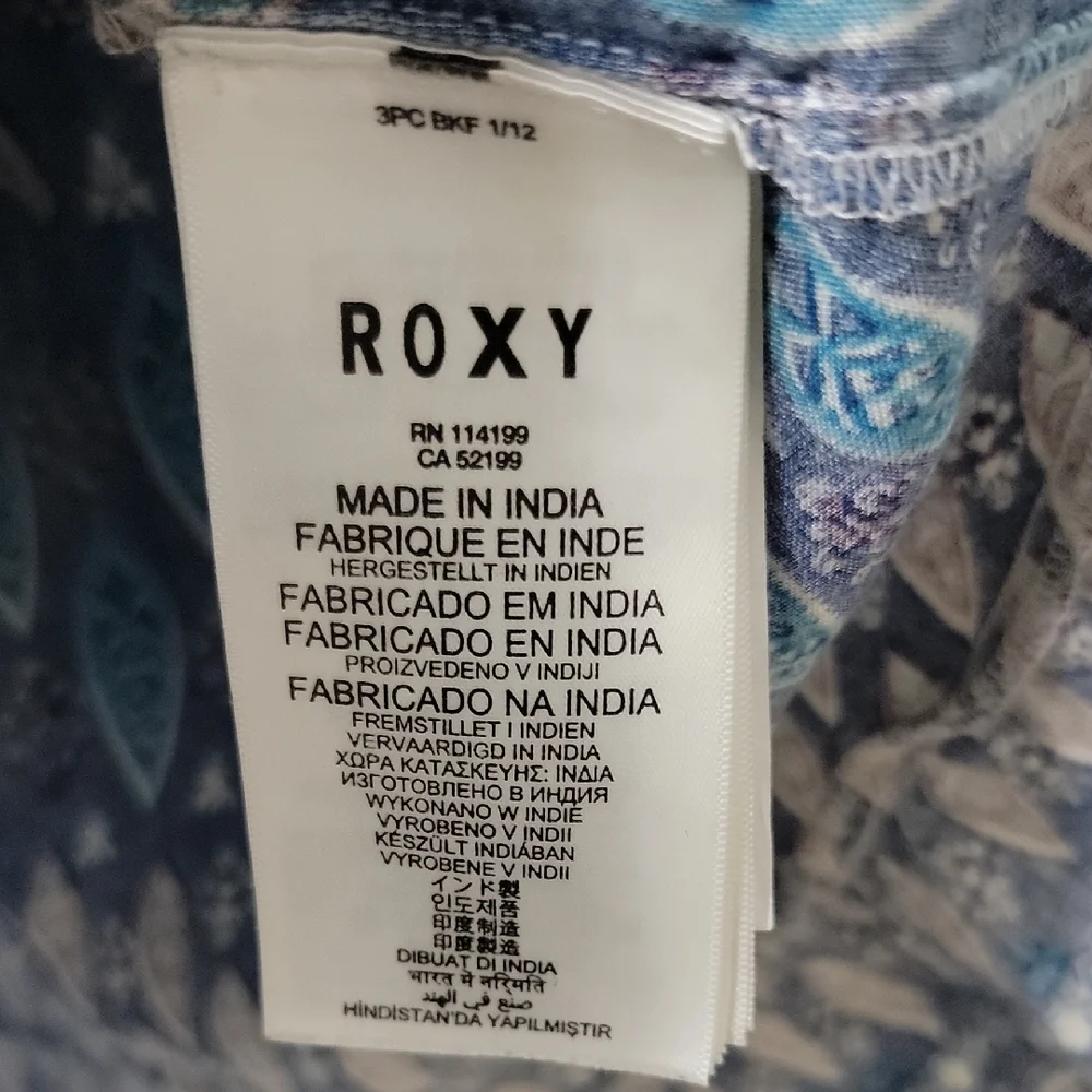 NWOT Roxy Blue and White Boho Dress Size S - Picture 7 of 8